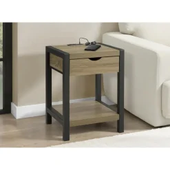Accent Table with Storage, Power Outlet, and USB Ports - Monarch