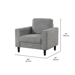 Armchair with Cup Holders
