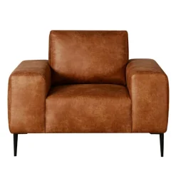 Armchair with Deep Seat and Square Armrests