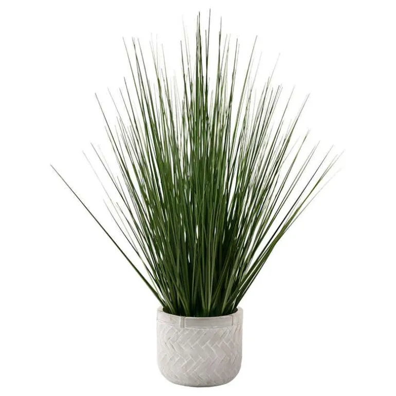 Artificial plant - 21"h / indoor grass in cement 4" pot