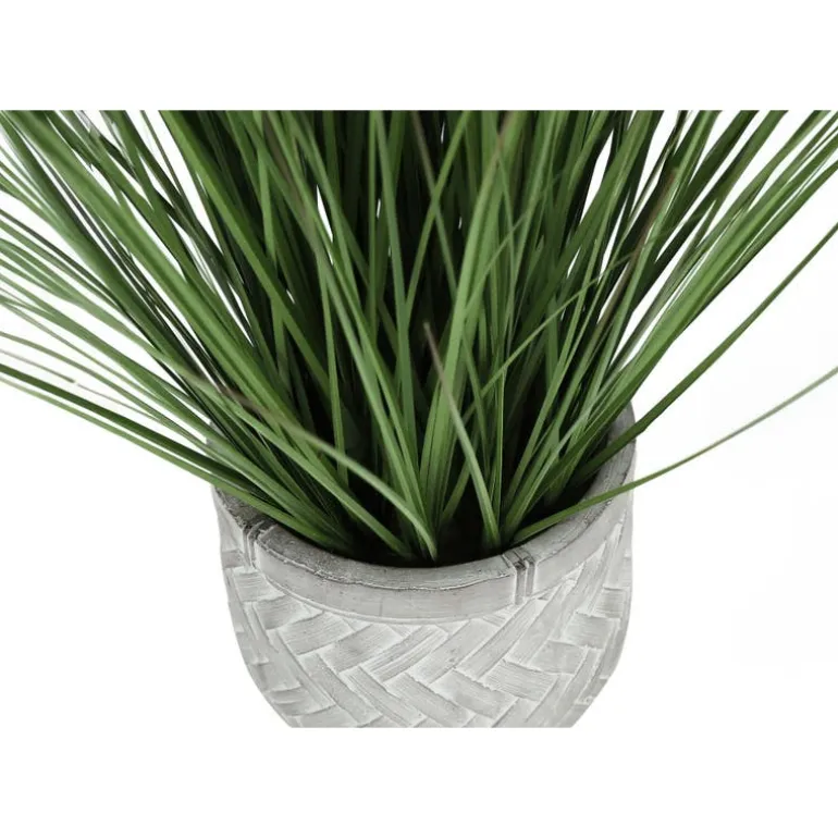 Artificial plant - 21"h / indoor grass in cement 4" pot