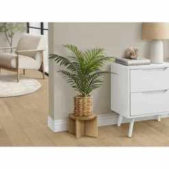 Artificial plant - 24"h / indoor palm / 8" woven basket