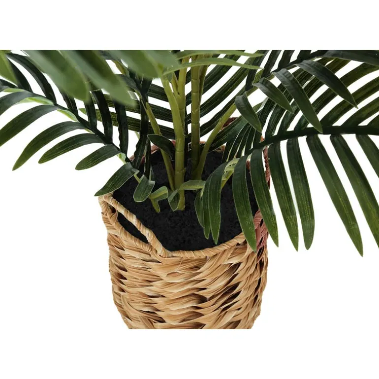 Artificial plant - 24"h / indoor palm / 8" woven basket