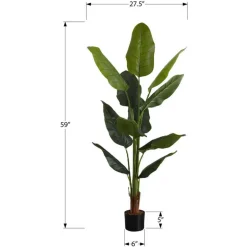 Artificial plant - 59"h / indoor strelitzia in a 5" pot