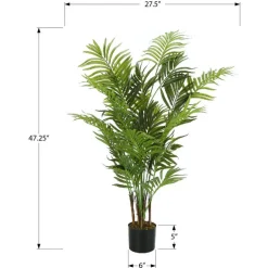 Artificial plant - 47"h / indoor areca palm tree/ 5" pot