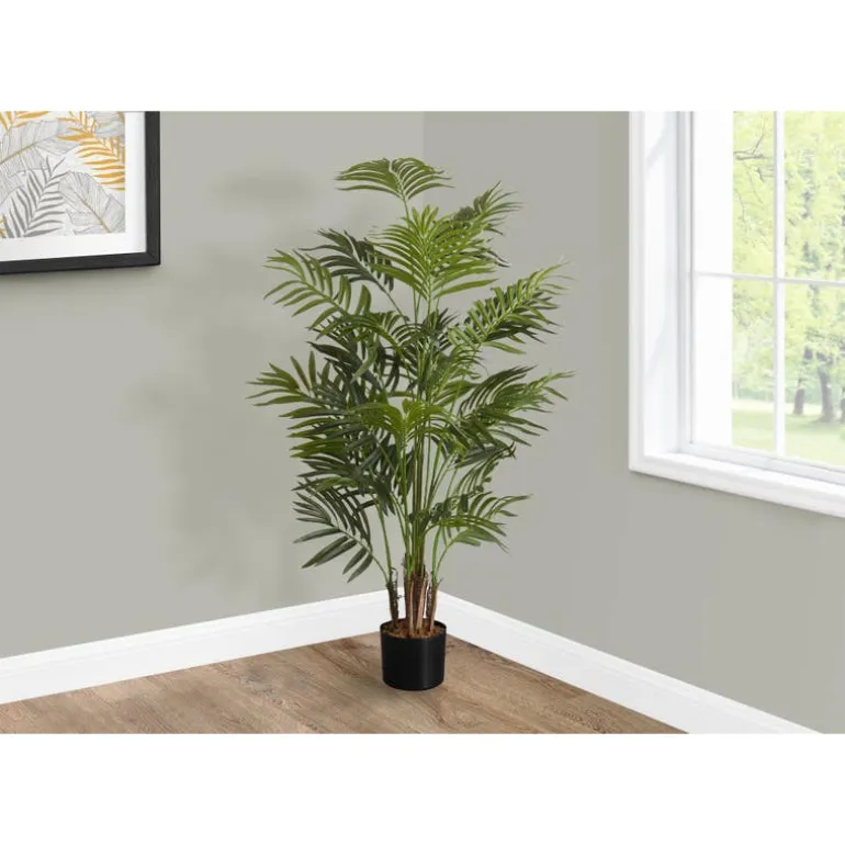Artificial plant - 47"h / indoor areca palm tree/ 5" pot