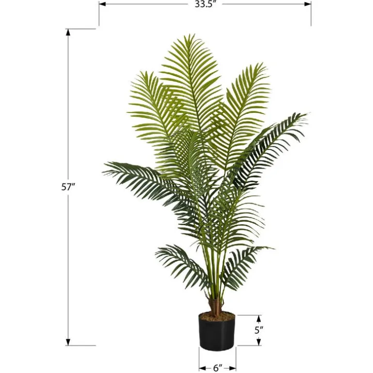 Artificial plant - 57"h / indoor palm tree in a 5" pot