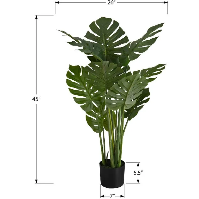 Artificial plant - 45"h / indoor monstera in a 6" pot