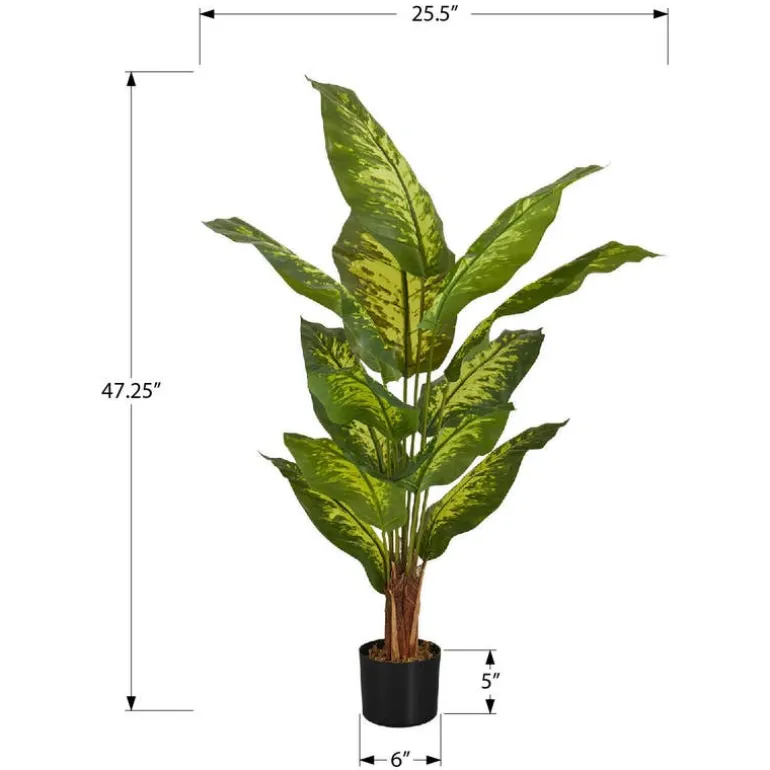 Artificial plant - 47"h / indoor evergreen in a 5" pot