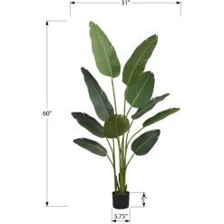 Artificial plant - 60"h / indoor bird of paradise 5" pot