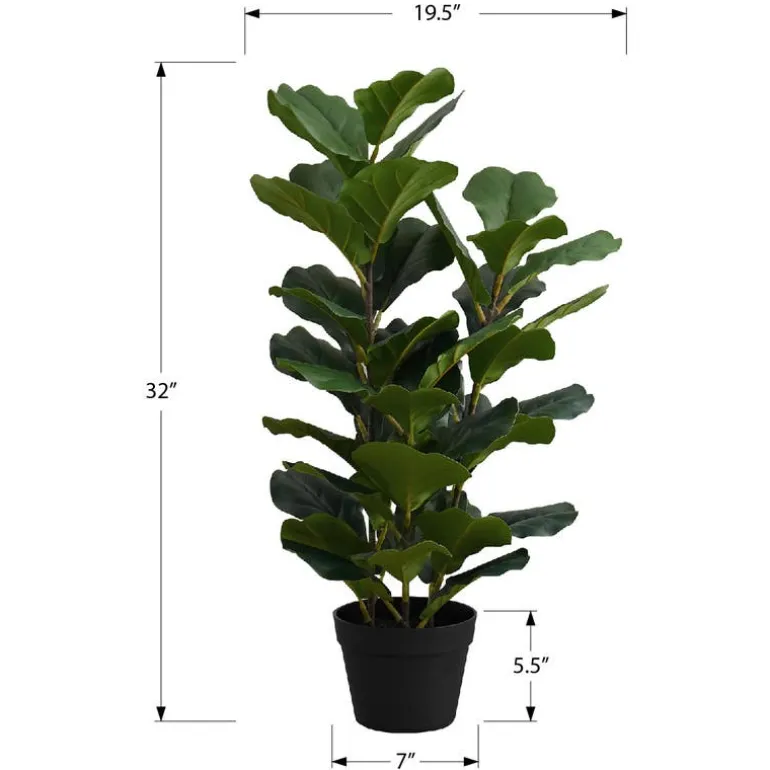 Artificial plant - 32"h / indoor fiddle in a 6" pot