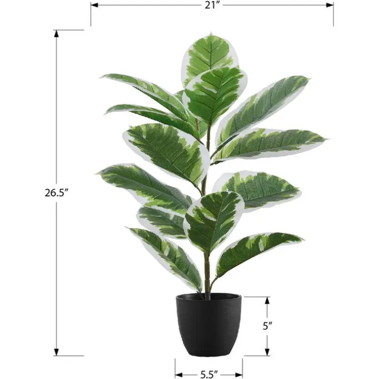 Artificial plant - 27"h / indoor rubber in a 5" pot