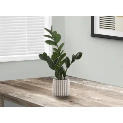 Artificial plant - 20"h / indoor zz in a 5" cement pot