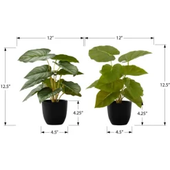 Artificial plant - 2pcs / 13"h epipremnum / 4" pot