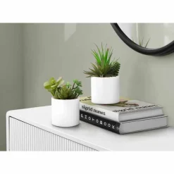 Artificial plant - 2pcs / 7"h succulent in 3" ceramic pot