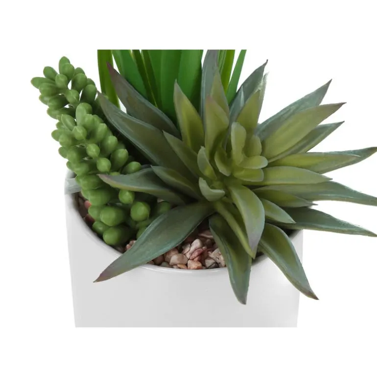 Artificial plant - 2pcs / 7"h succulent in 3" ceramic pot