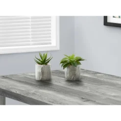 Artificial plant - 2pcs / 7"h succulent in 4" cement pot