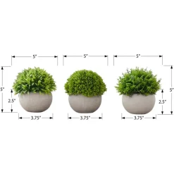 Artificial plant - 3pcs / 5"h grass in a 3" grey pot