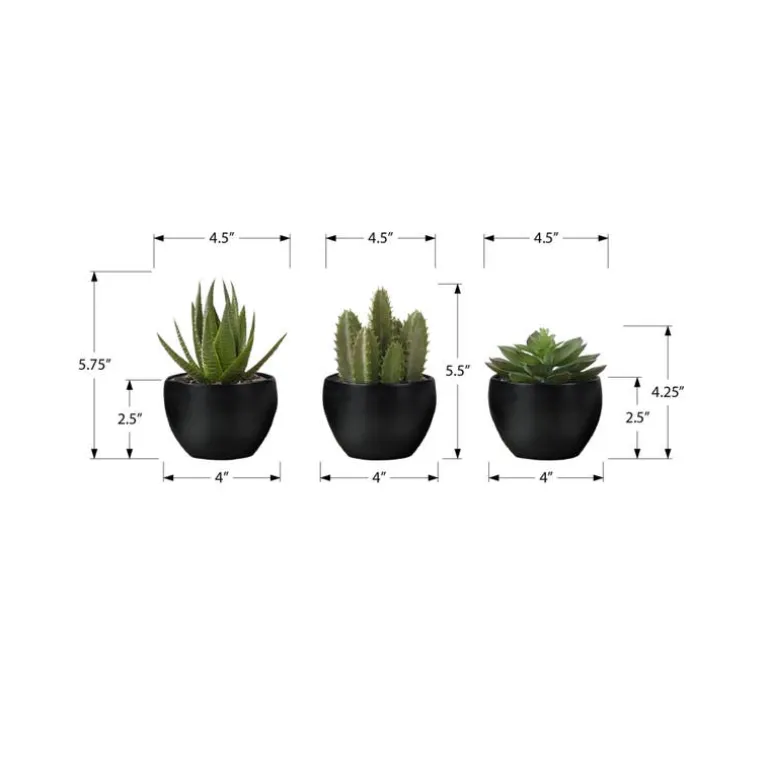Artificial Plant 6" (set of 3)