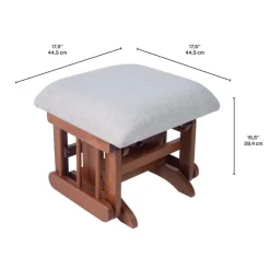 Ball-Bearing Gliding Footrest - Grey