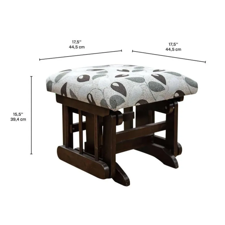 Ball-Bearing Gliding Footrest - Patterned Fabric