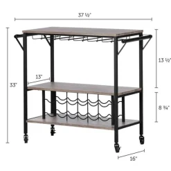 Bar Cart With Bottle Storage - South Shore
