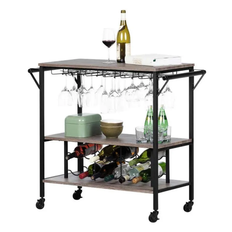 Bar Cart With Bottle Storage - South Shore