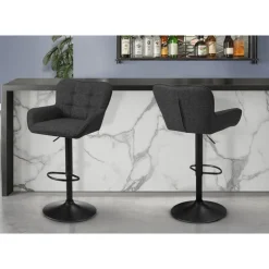 Bar Stools (Set of 2) Black
