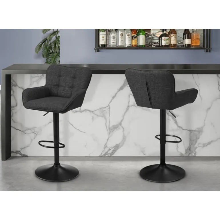 Bar Stools (Set of 2) Black