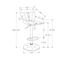 Bar Stools (Set of 2) Brown Leather Look