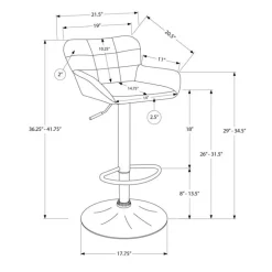 Bar Stools (Set of 2) Grey