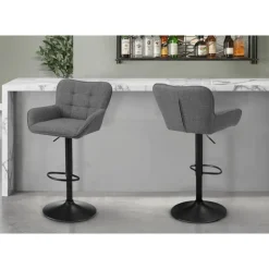 Bar Stools (Set of 2) Grey