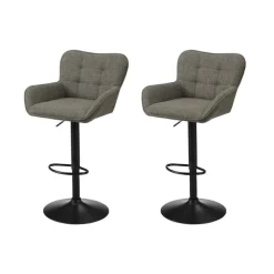 Bar Stools (Set of 2) Taupe