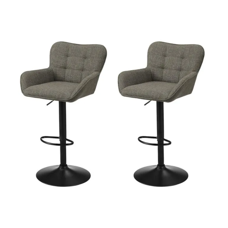 Bar Stools (Set of 2) Taupe