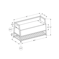 Bench - shoe rack / flip top storage - 42