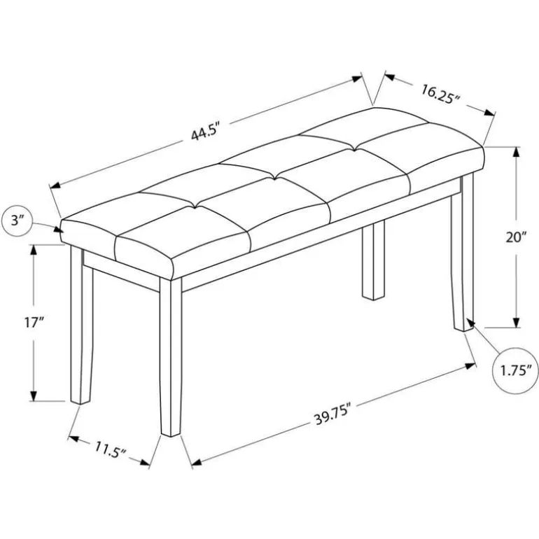 Bench 44"L - Monarch