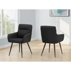 Black Dining Chairs Set of 2 - Monarch
