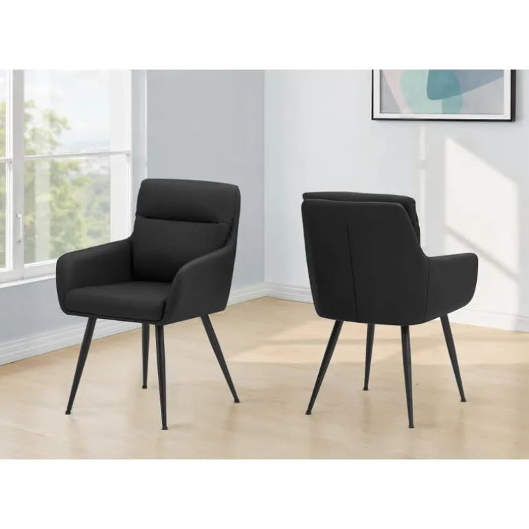 Black Dining Chairs Set of 2 - Monarch