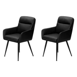 Black Dining Chairs Set of 2 - Monarch