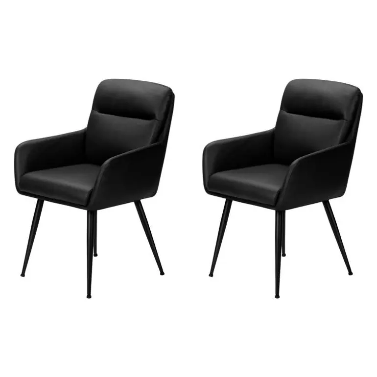 Black Dining Chairs Set of 2 - Monarch