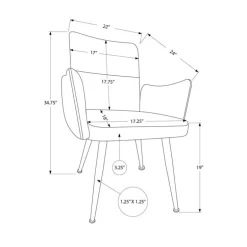 Black Dining Chairs (Set of 2) 35" - Monarch
