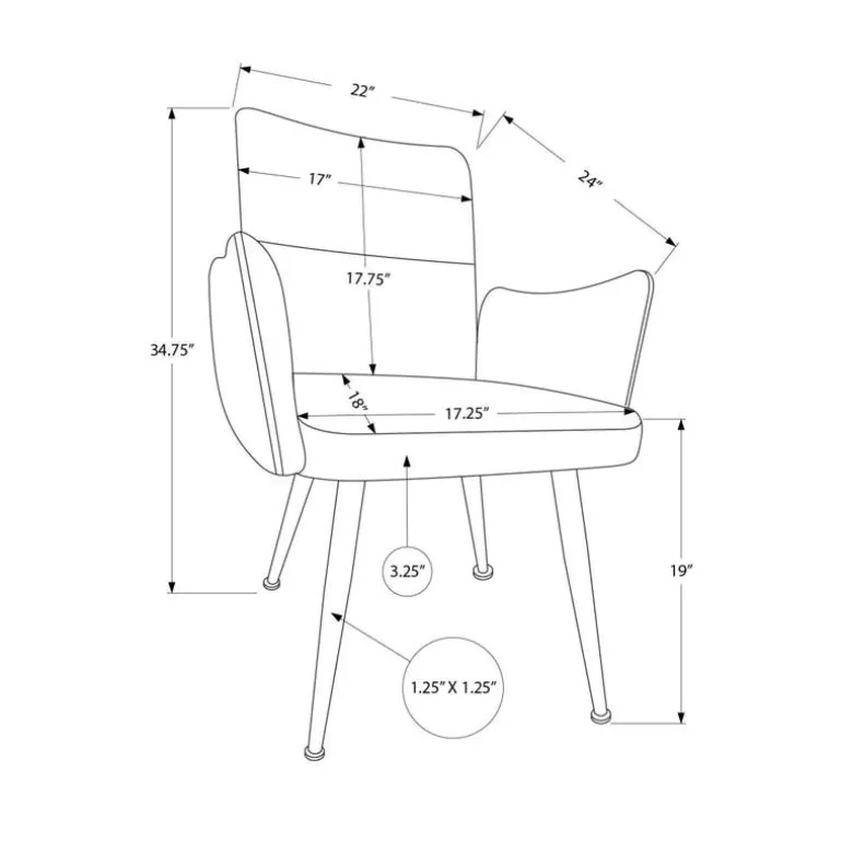 Black Dining Chairs (Set of 2) 35" - Monarch