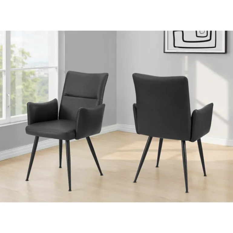 Black Dining Chairs (Set of 2) 35" - Monarch