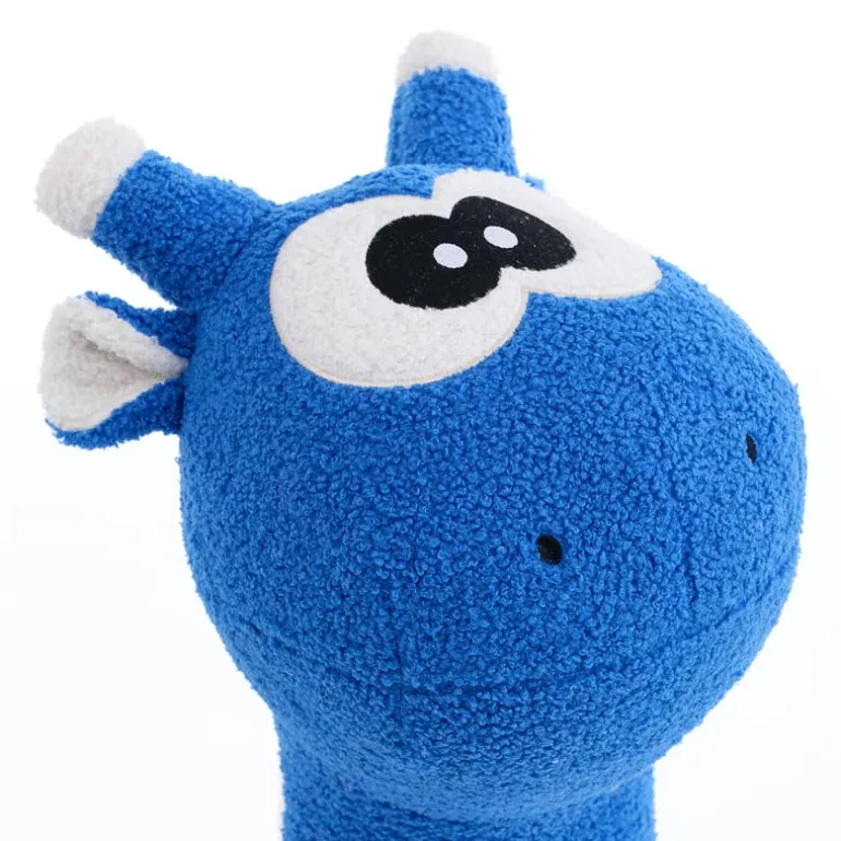 Blue Giraffe-Shaped Kids Pouf – 29.5" x 11.4" x 40.2"