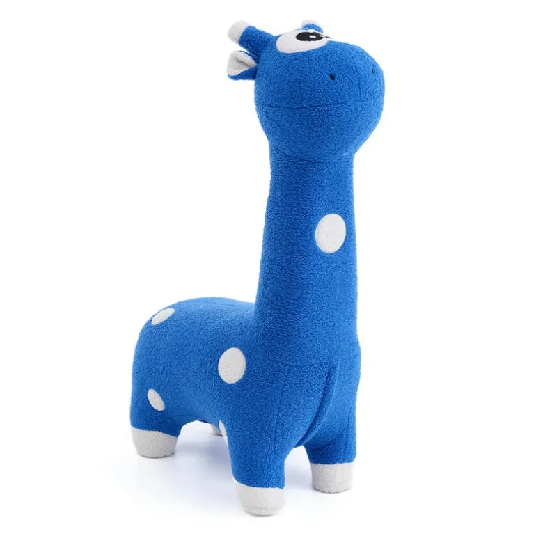 Blue Giraffe-Shaped Kids Pouf – 29.5" x 11.4" x 40.2"