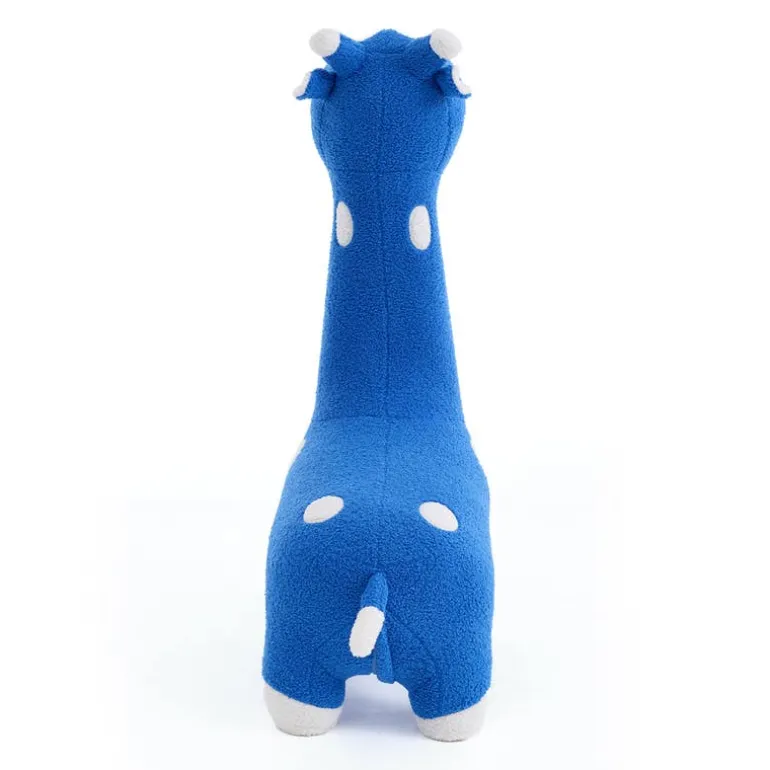 Blue Giraffe-Shaped Kids Pouf – 29.5" x 11.4" x 40.2"