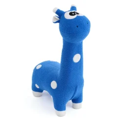 Blue Giraffe-Shaped Kids Pouf – 29.5