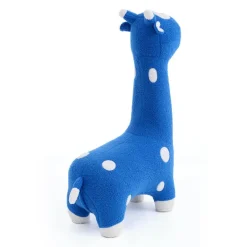 Blue Giraffe-Shaped Kids Pouf – 29.5