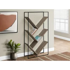Bookcase / etagere - 5 slanted open shelves - 60