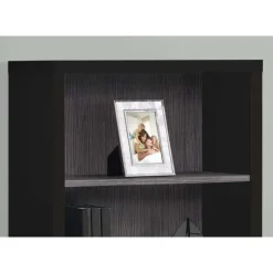 Bookcase - 48"h / black / grey with adjustable shelves - Monarch